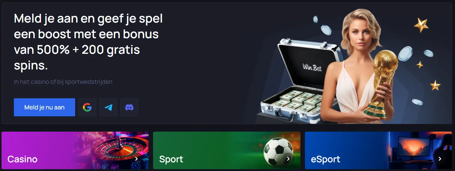 Win.Bet welkomstbonus desktop banner