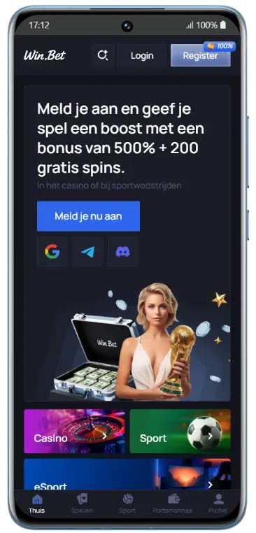Win.Bet mobiele casino registratie